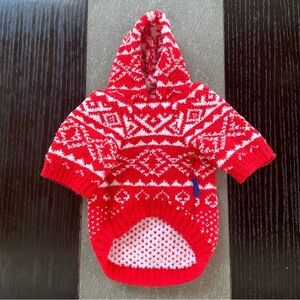 NWT Red and White Patterned Cat and Small Dog Sweater